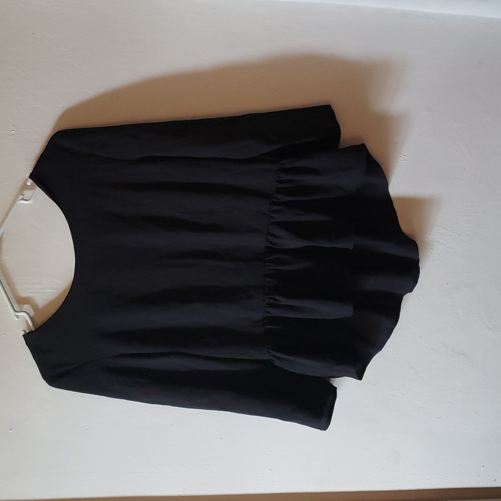 Olsenboye | Black Peplum Blouse | S | NWOT